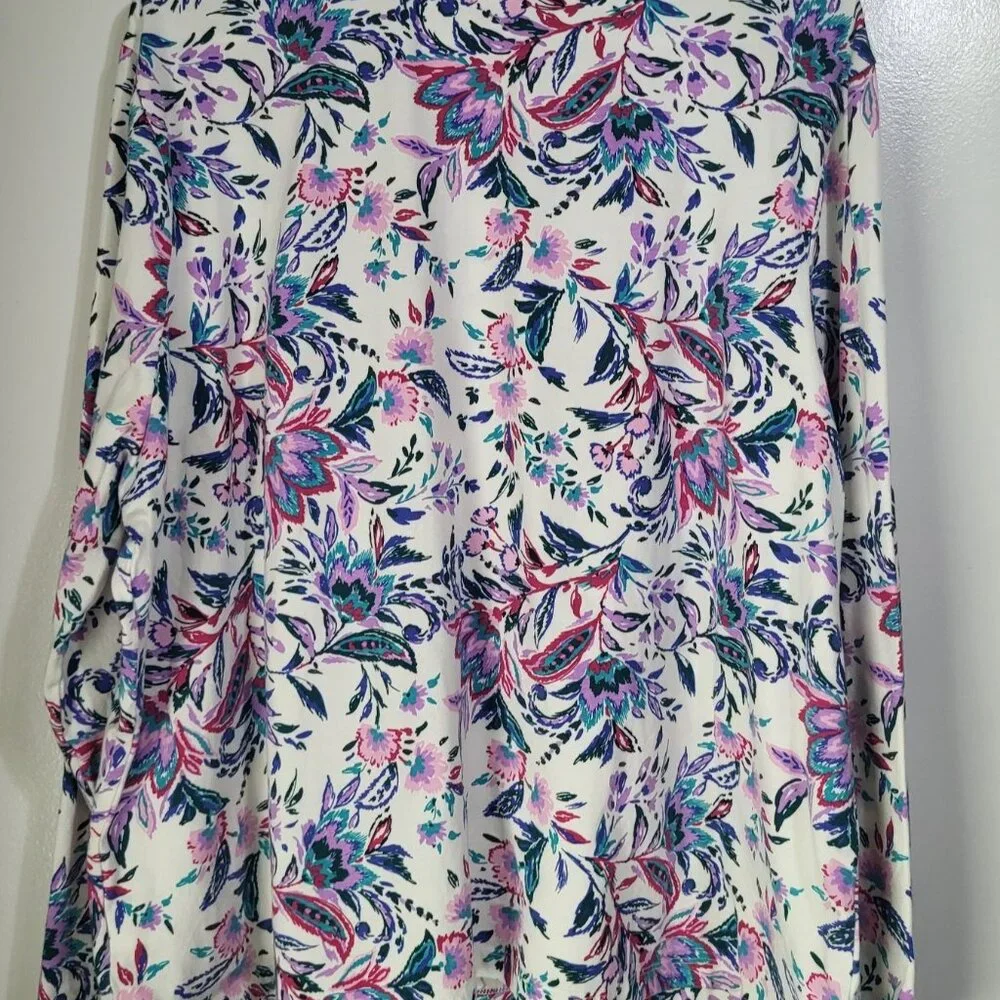 Appleseed's Women's 2XL Long Sleeve Shirt Floral Print Cottagecore Mature - Picture 2 of 6